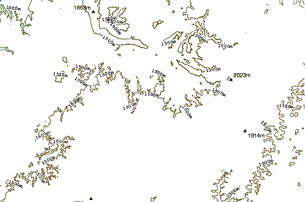 Mountain peaks around Katunga