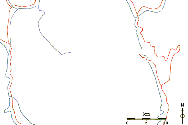 Roads and rivers around Kawagebo or Kawagarbo (卡瓦格博)