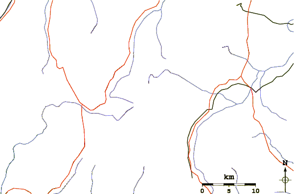 Roads and rivers around Kawahmanuk