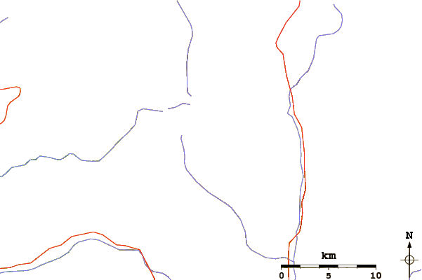 Roads and rivers around Kaweah Queen