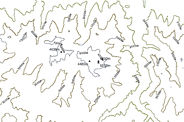 Mountain peaks around Kazbek or Kasbek