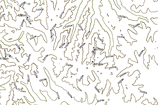 Mountain peaks around Keefe Peak