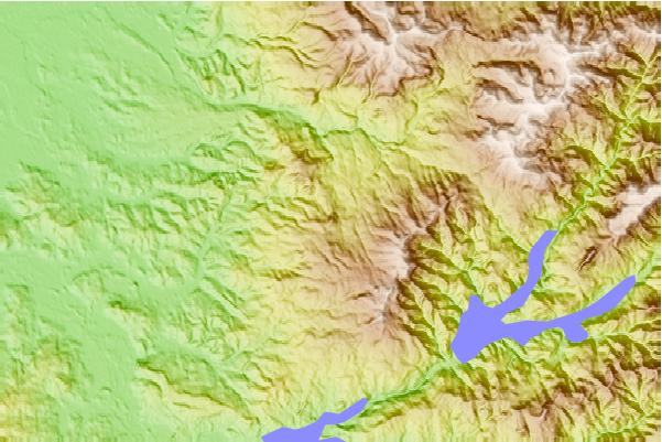 Surf breaks located close to Keel Mountain (Oregon)