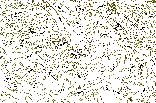 Mountain peaks around Keele Peak