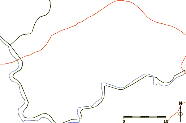 Roads and rivers around Keeney Knob