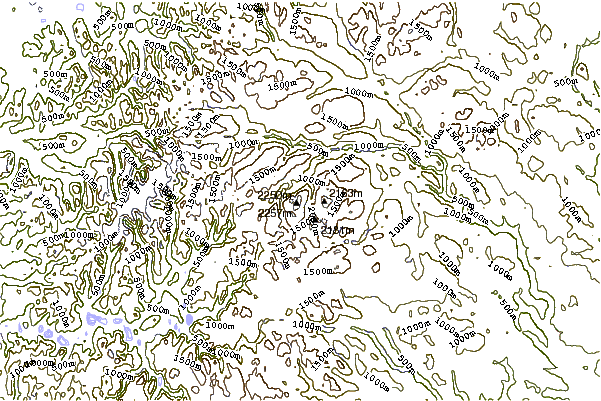 Mountain peaks around Keilhaus topp