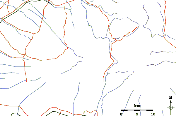 Roads and rivers around Kelud