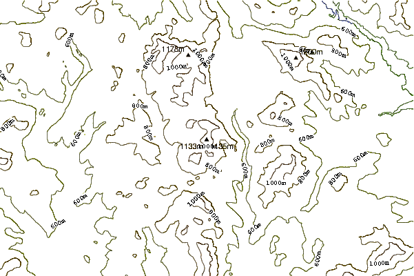 Mountain peaks around Kennebago Divide