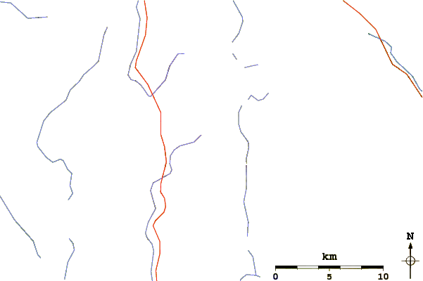 Roads and rivers around Kennebago Divide