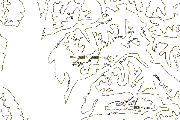 Mountain peaks around Kenow Mountain