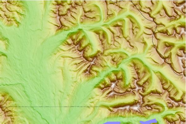 Surf breaks located close to Kenow Mountain