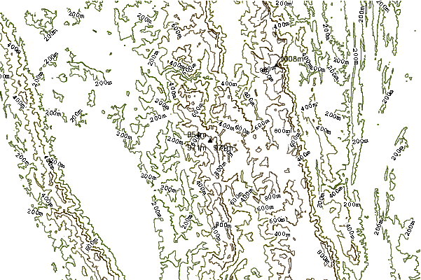 Mountain peaks around Keokradong