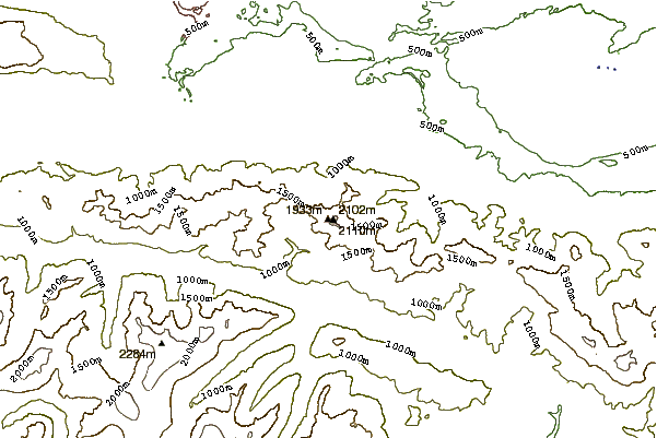 Mountain peaks around Kepa, Karavanke