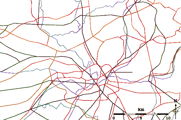 Roads and rivers around Kersal Moor