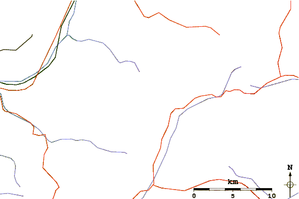 Roads and rivers around Kesselkogel