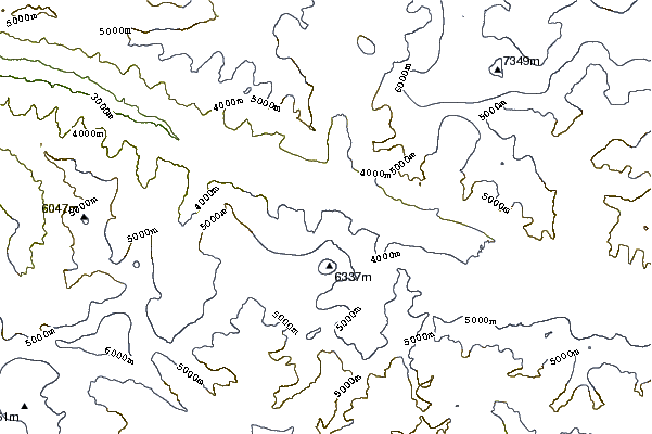 Mountain peaks around Khiangyang Kish