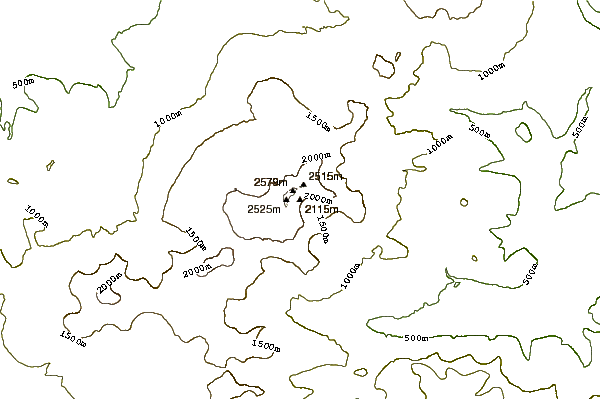 Mountain peaks around Khuvkhoitun