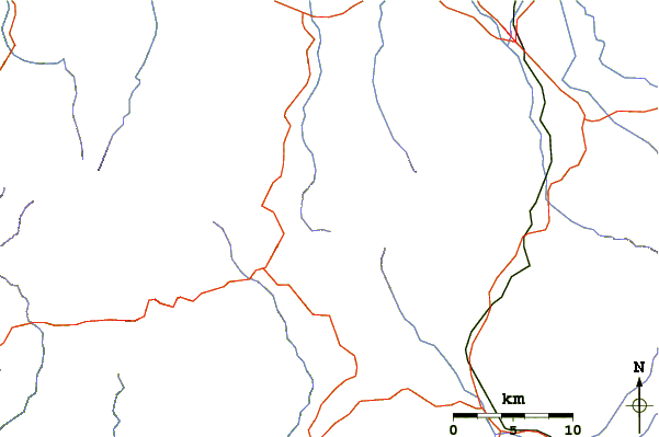 Roads and rivers around Kiaraberes-gagak