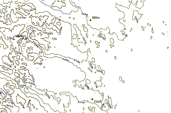 Mountain peaks around Kiirunavaara