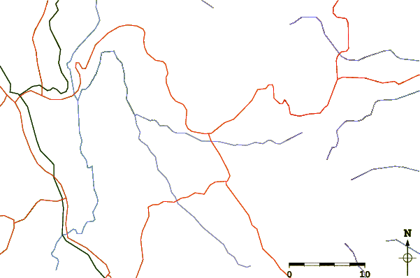 Roads and rivers around Kinangop Plateau