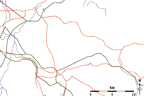 Roads and rivers around Kinder Scout