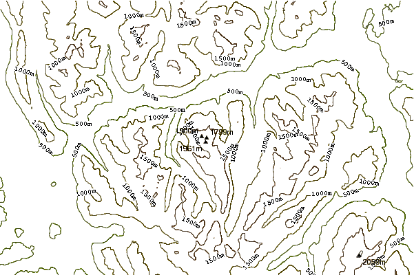 Mountain peaks around Kings Peak (Elk River Mountains)