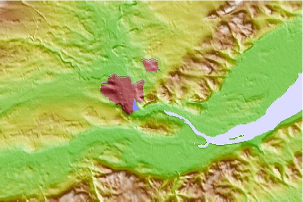 Surf breaks located close to Kinnoull Hill