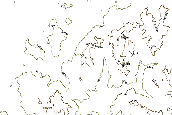 Mountain peaks around Kinsman Mountain