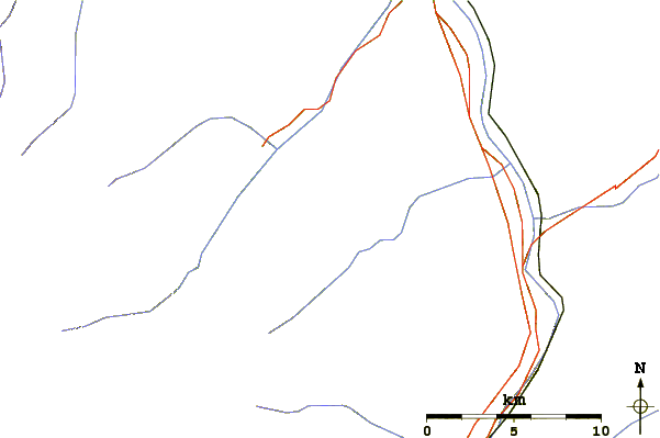 Roads and rivers around Kirchdachspitze