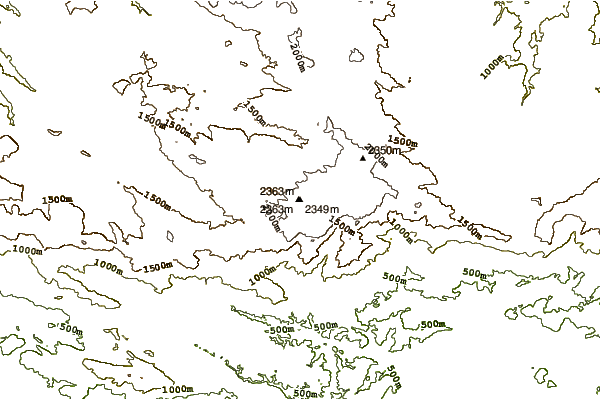 Mountain peaks around Kirigalpoththa