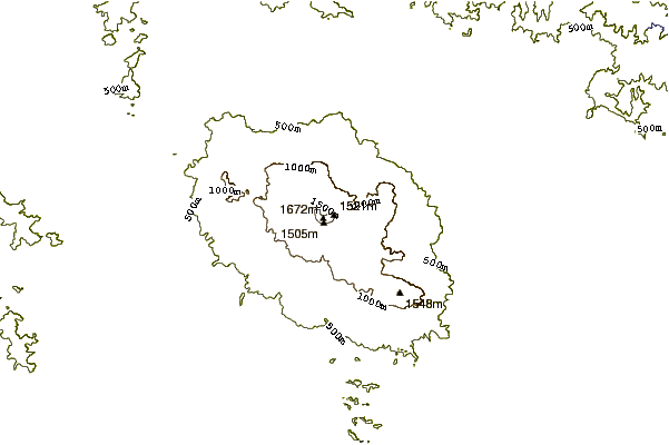 Mountain peaks around Kirishima