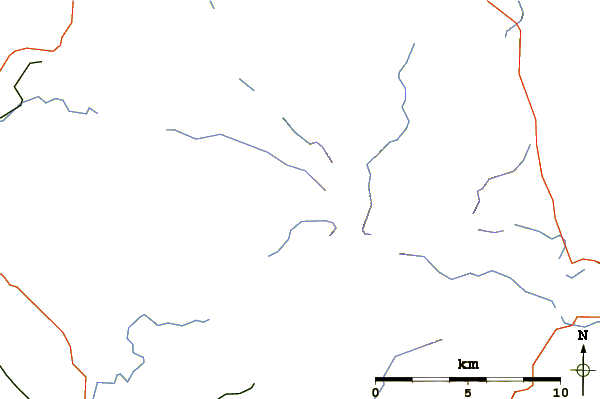 Roads and rivers around Kirk Fell