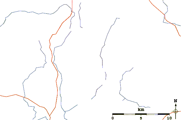 Roads and rivers around Kirriereoch Hill