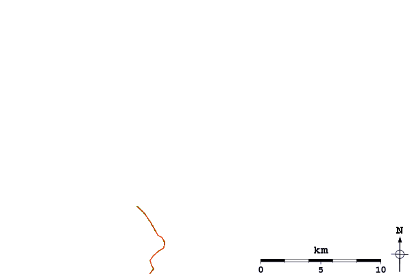 Roads and rivers around Kiska