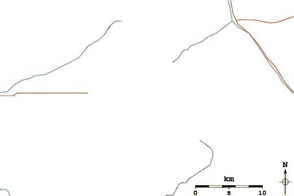 Roads and rivers around Kit Carson Mountain