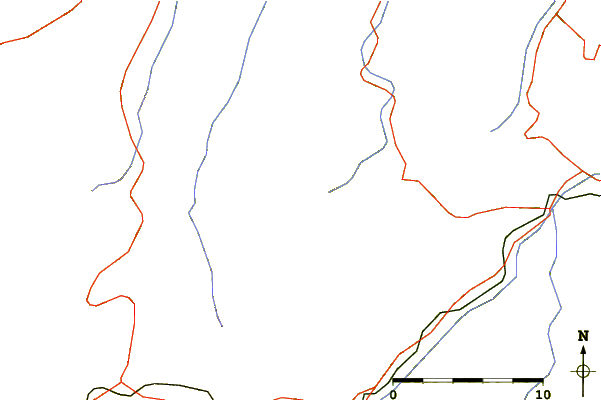 Roads and rivers around Kitami Fuji