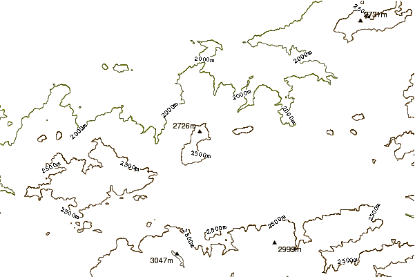 Mountain peaks around Kizlarsivrisi