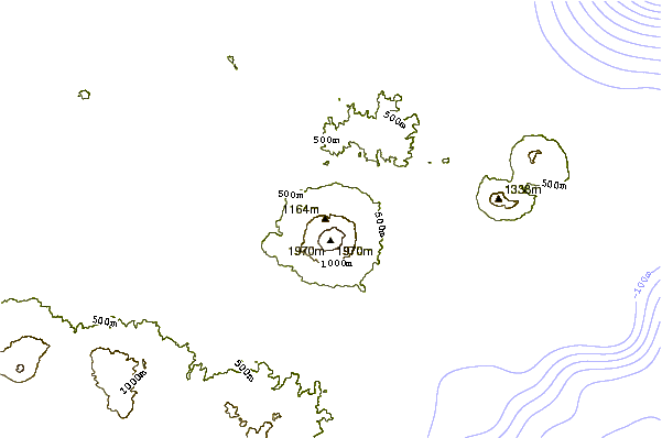 Mountain peaks around Klabat