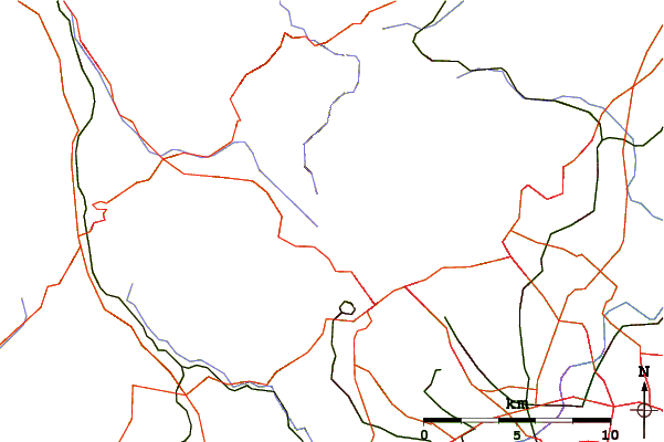 Roads and rivers around Kleiner Feldberg