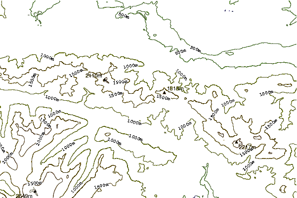 Mountain peaks around Klek, Karavanke