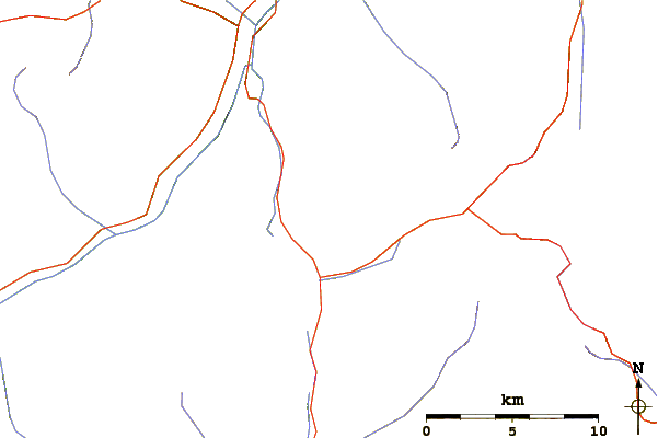 Roads and rivers around Klopaierspitze