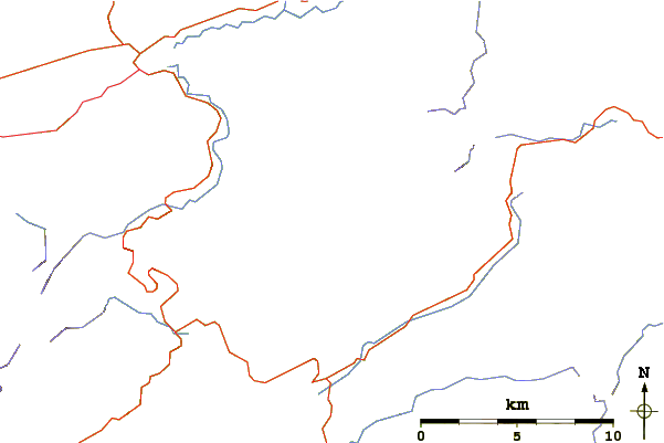 Roads and rivers around Knockboy