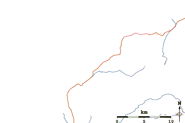 Roads and rivers around Knocknadobar