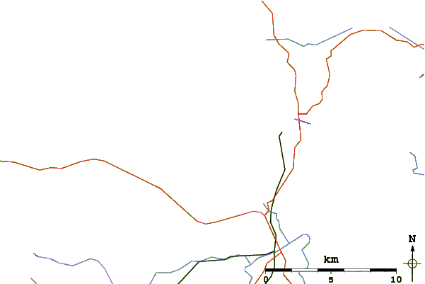 Roads and rivers around Knocknarea