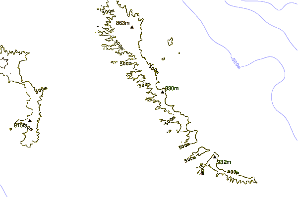 Mountain peaks around Koʻolau Range