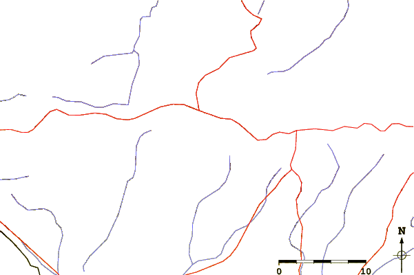 Roads and rivers around Koh-i-Chiltan