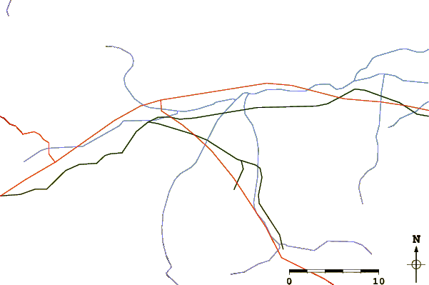 Roads and rivers around Koh-i-Takatu