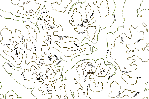 Mountain peaks around Kokummi Mountain (Sutton Range)