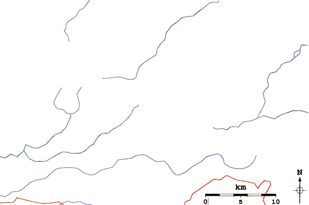 Roads and rivers around Kolana Rock