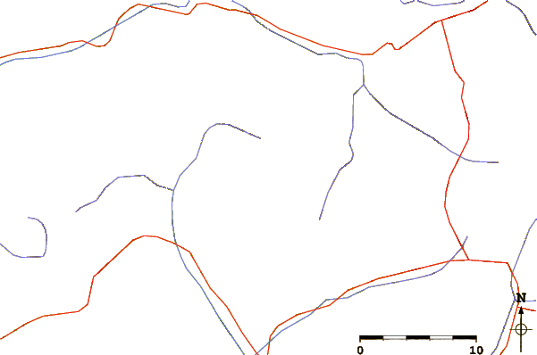 Roads and rivers around Kolhoi Peak